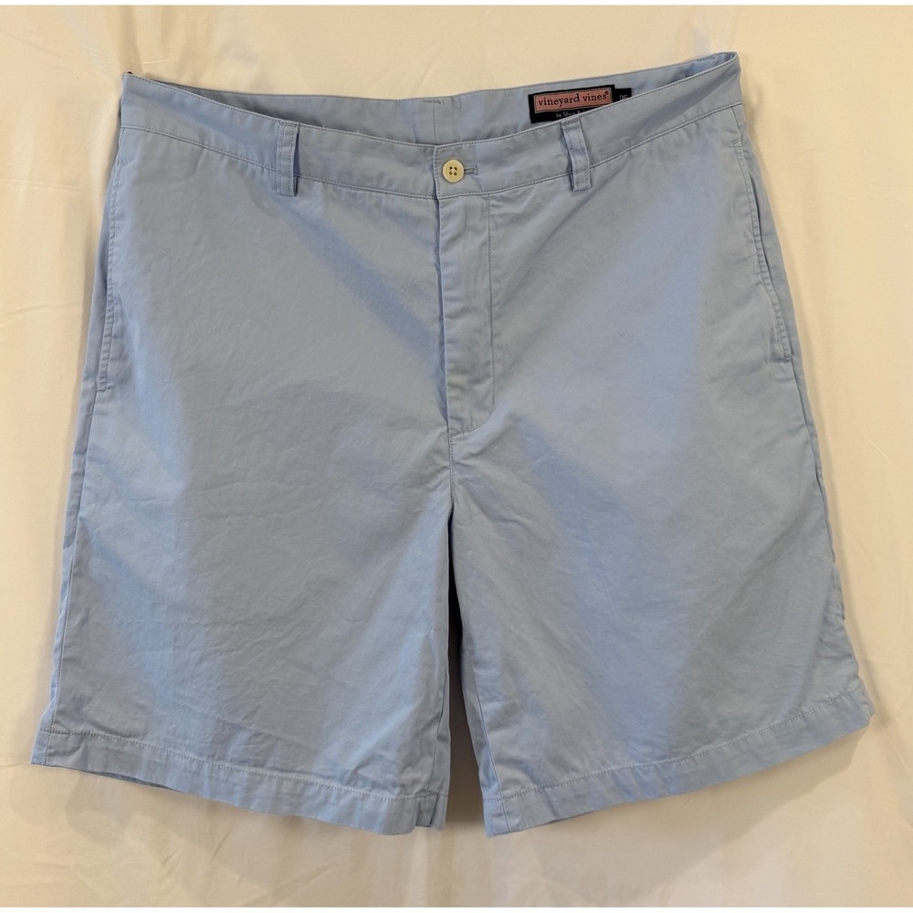 Vineyard Vines Shorts Mens Size 36 Blue Breaker Classic Fit Flat Front Chino